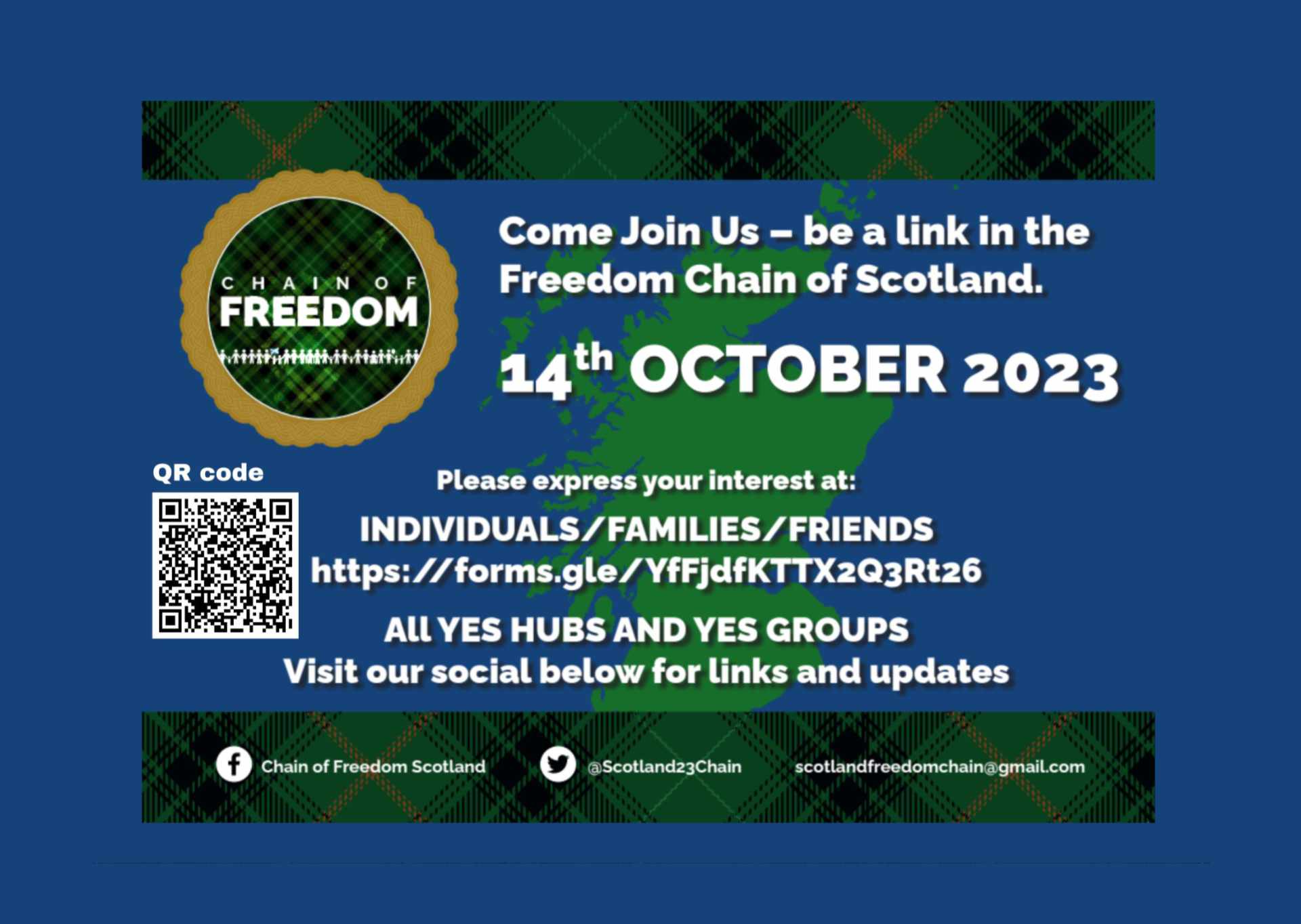 Chain of Freedom Date - 4th October 2023